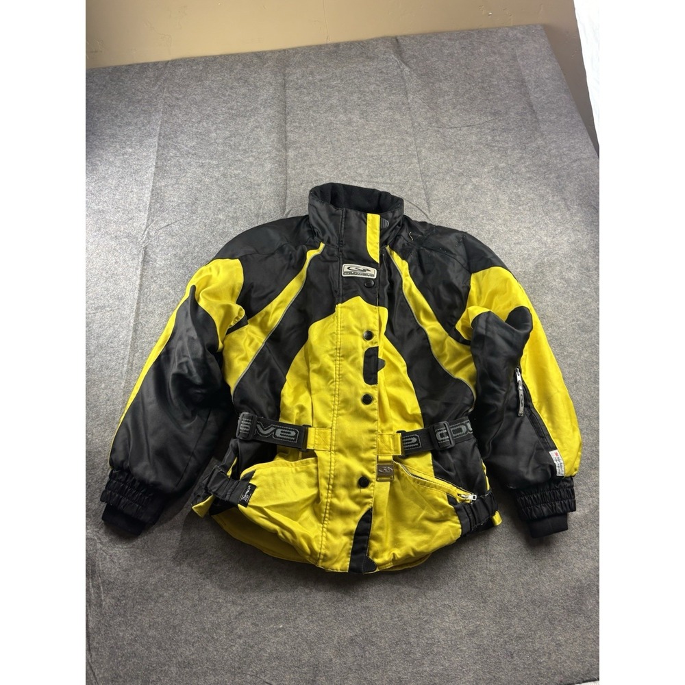 VTG Coldwave Women's L Snowmobile Jacket Insulated Black Yellow SEE